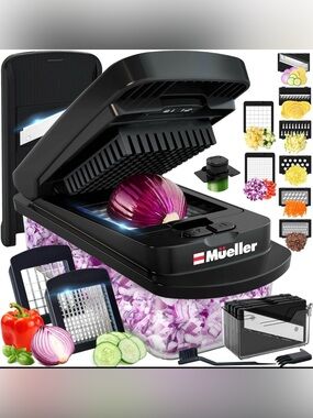 Mueller Black Multi-Blade Vegetable Chopper & Mandoline